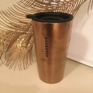 Starbucks Mermaid Embossed Bronze Ceramic Travel Mug